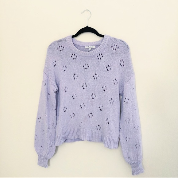 Madewell Sweaters - MADEWELL Floral Pointelle pullover sweater